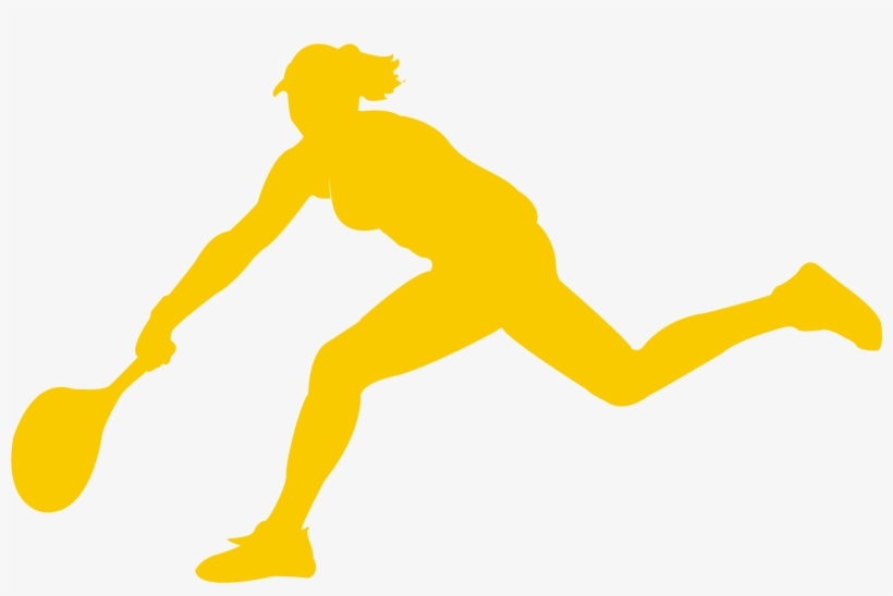 Female Clipart Badminton Player - Badminton Silhouette Colored Png, transparent png