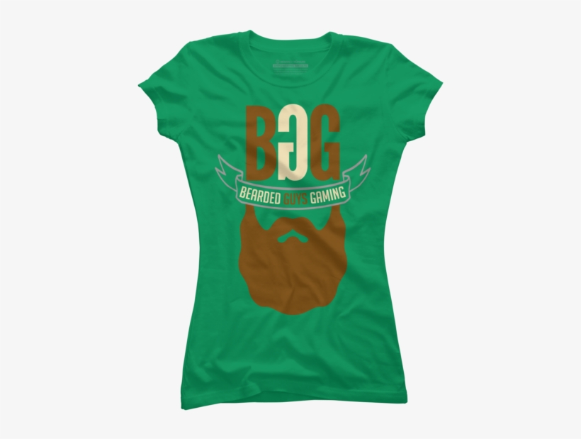 Beardedguysgaming Single Beard Logo Juniors - T-shirt, transparent png