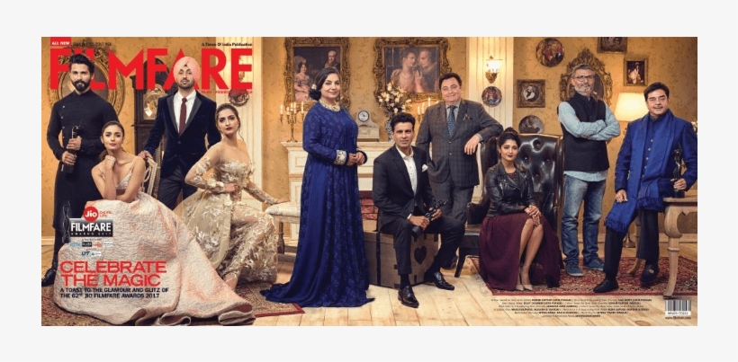 Alia Bhatt, Shahid Kapoor And Diljit Dosanjh For Filmfare - Filmfare Magazine Winner, transparent png