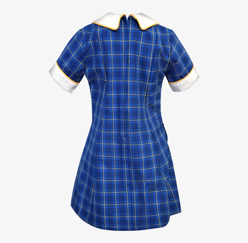 School Uniform Dress Back View - Plaid, transparent png