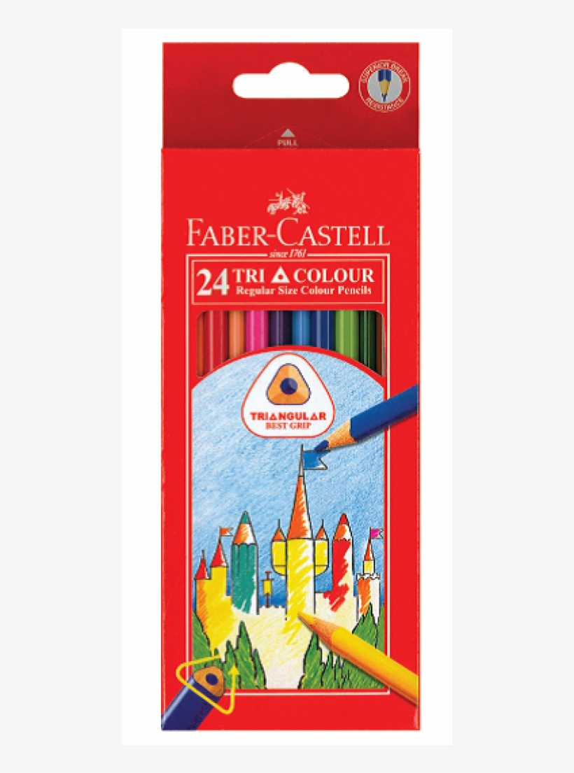 Faber Castell 12 Tri Colour Pencils, transparent png