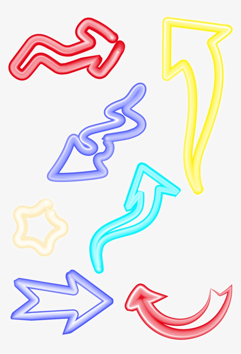 Neon Special Effects Color Personality Arrow Ai Vector, transparent png