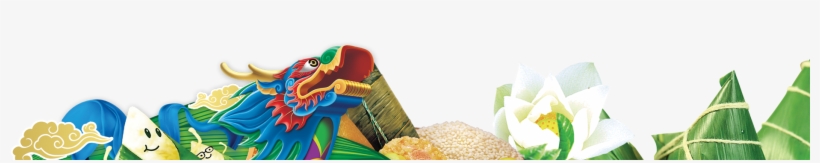 Hand Painted Cartoon Dragon Boat Festival Decoration - Illustration, transparent png