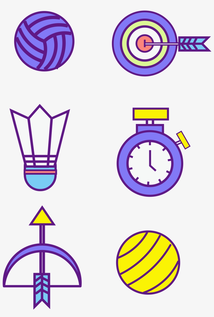 Ball Iocn Bogenschießen Badminton Png Und Vektorabbildung, transparent png