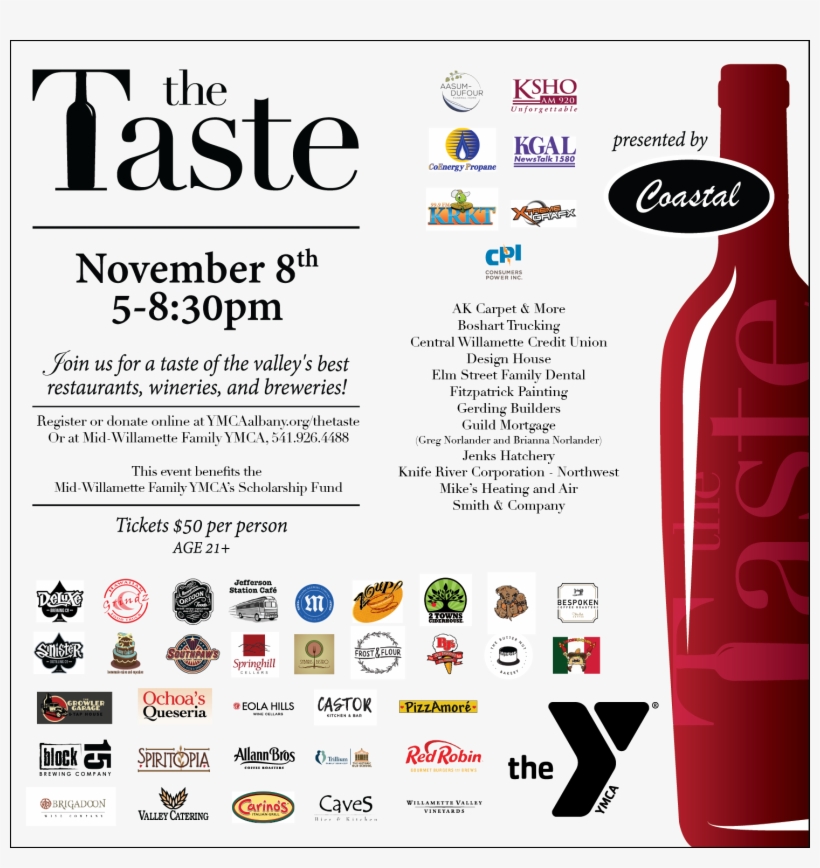 Ymca's 2018 The Taste - Glass Bottle, transparent png