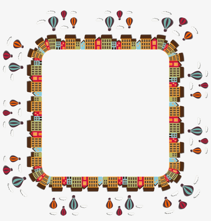 This Free Icons Png Design Of Hot Air Balloons Cityscape, transparent png