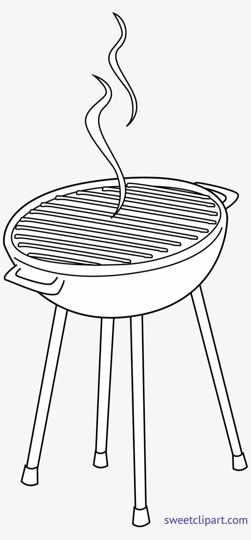Svg Royalty Free Download Bbq Grill Clipart - Barbeque Clipart Black And White, transparent png