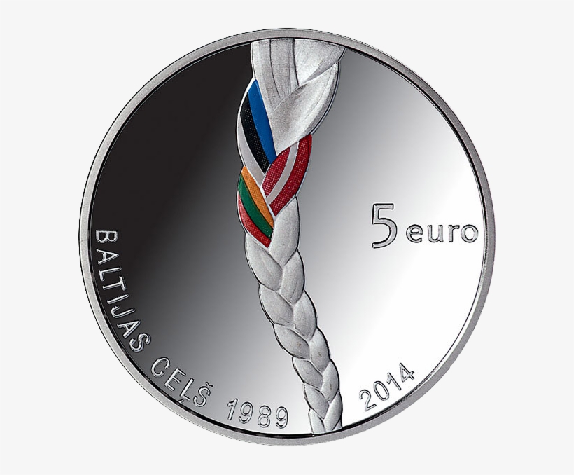 Lv 2014 5euro Baltic Way A - Latvia 5 Euro Coin, transparent png
