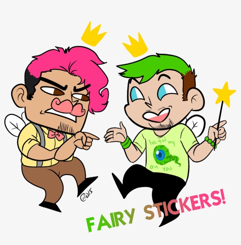 So I Made Em A Sticker 8d - Markiplier And Jacksepticeye Cosmo And Wanda, transparent png