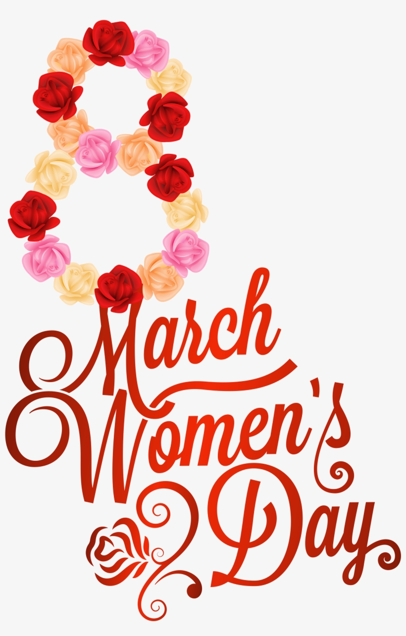 Red 8 March Womens Day Png Clipart Image - Celebration Of Women's Day, transparent png