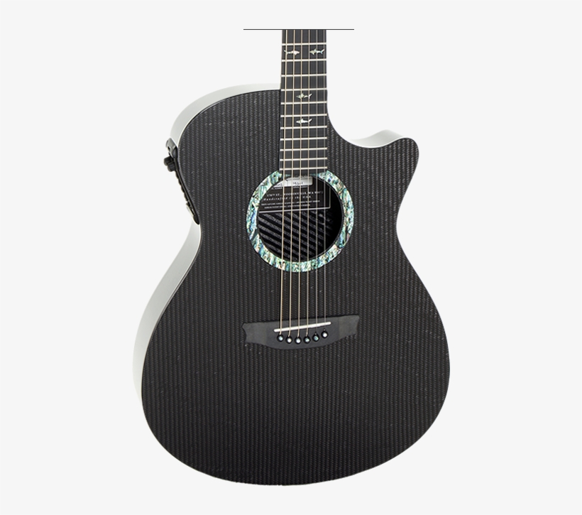 Graphite Guitar - Shape Om - Black Acoustic Guitar, transparent png