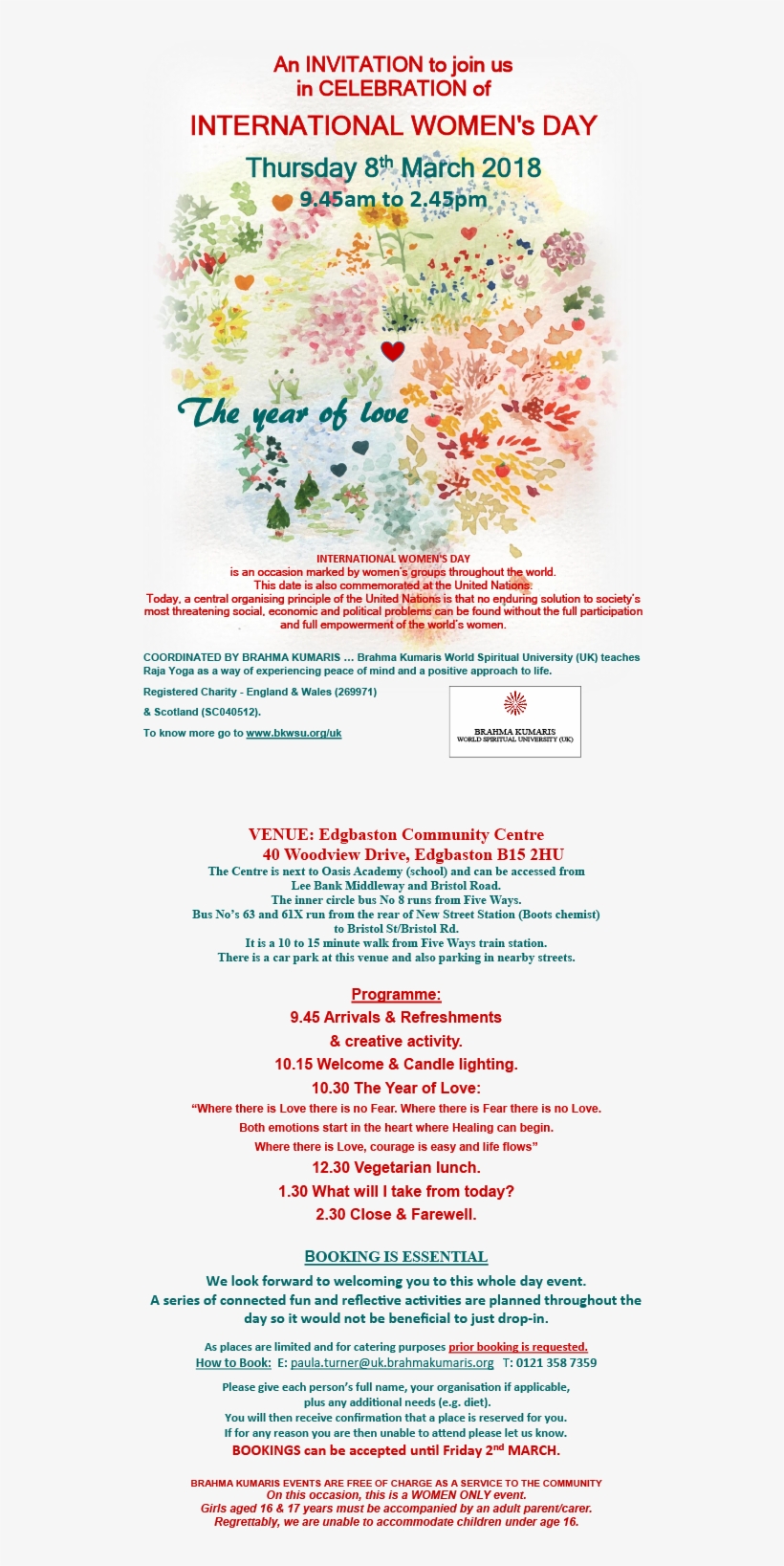 Welcome To The Brahma Kumaris - Floral Design, transparent png