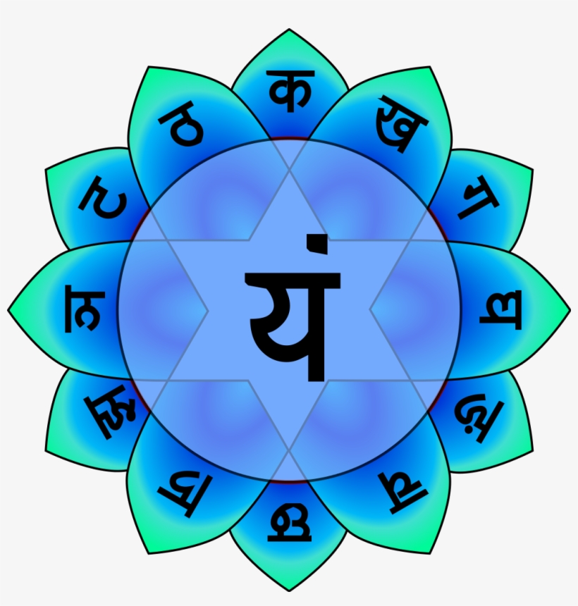 File - Anahata Blue - Svg - Earth Star Chakras Symbols, transparent png