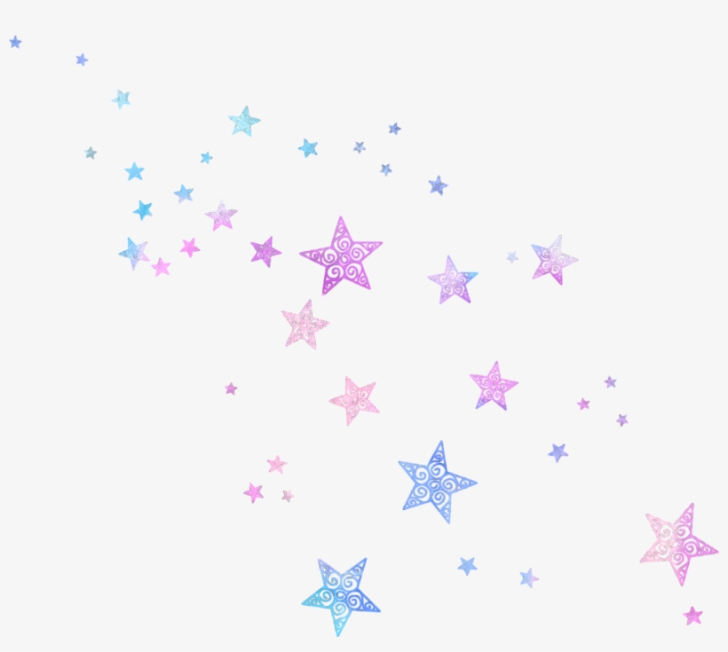 Stars Kawaii Kpop Pink Blue Glitter Sparkle Aesthetics - Schwarz Weiß Torte, transparent png