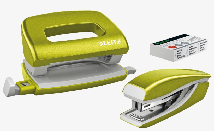 Nexxt Wow Mini Stapler And Hole Punch Set, Green Leitz - Zımba Delgeç Seti Leıtz, transparent png