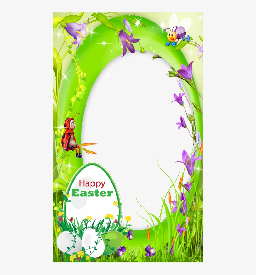 Transparent Happy Easter 2018 Frame, transparent png
