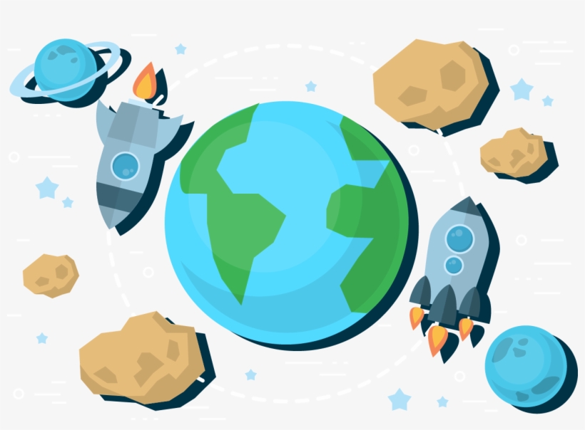 Planet Clipart Yellow Planet - Earth And Space Clip Art, transparent png