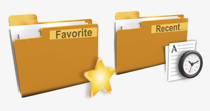 Recent Folders & Favorite Folders - Quartz Clock, transparent png