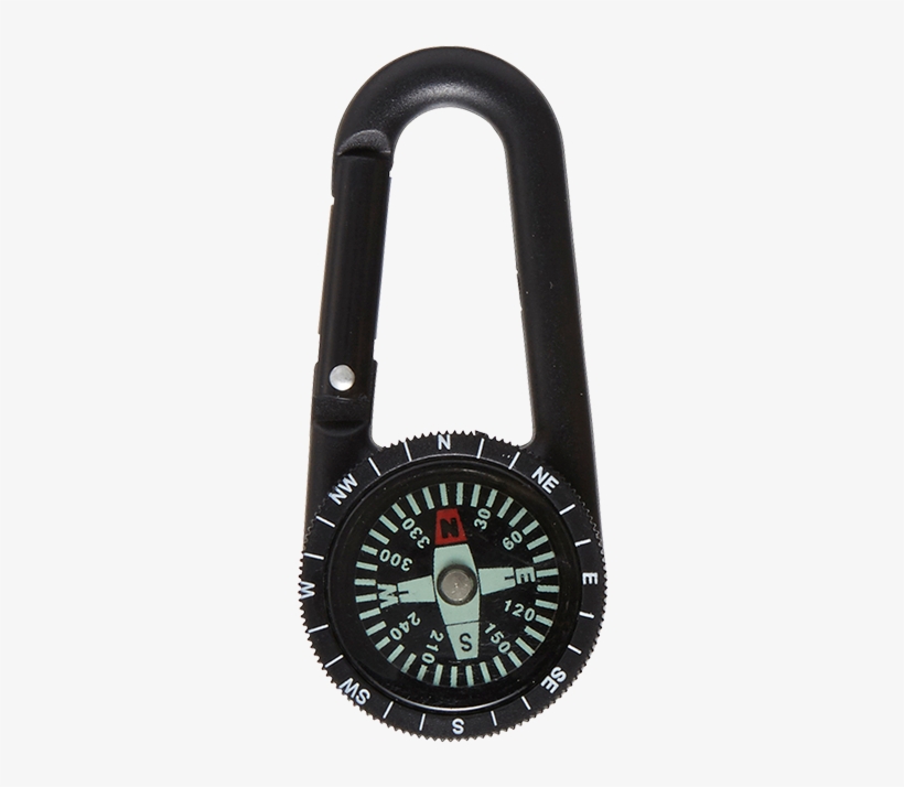 Carabiner Clip With Compass - Carabiner, transparent png
