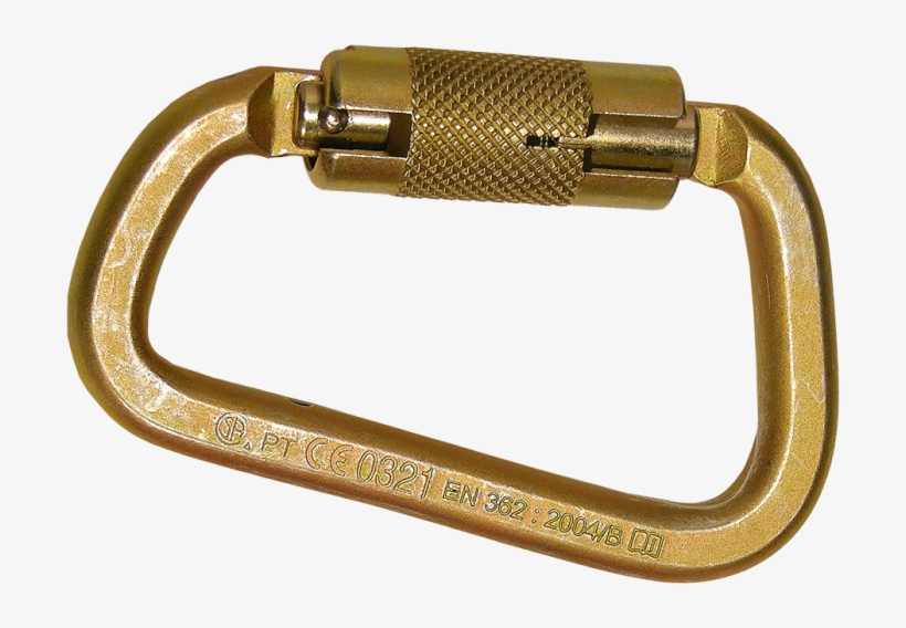 Steel Auto-lock Carabiner - Carabiner, transparent png