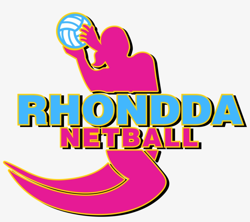 Rhondda Netball With Thicker Paler Yellow Keyline Shadow, transparent png