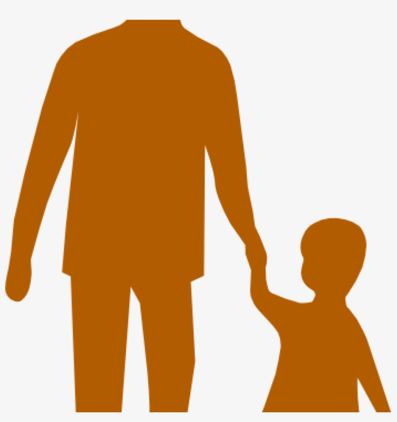 Adult Clipart Purple Adult Child Holding Hands Clip - Adult And Child, transparent png