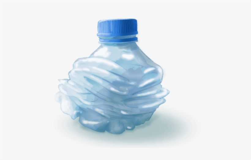Small Crushed Water Bottle - Crushed Water Bottle Png, transparent png