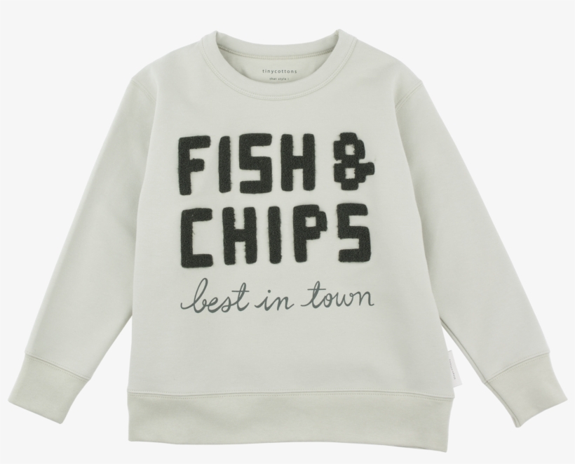 Tiny Cottons Fish & Chips Graphic Sweatshirt / Pistacho - Tiny Cottons Fish & Chips, transparent png