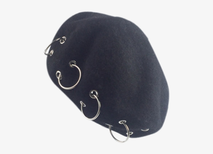 Warm Wool Circle Embellished Beret - Beanie, transparent png