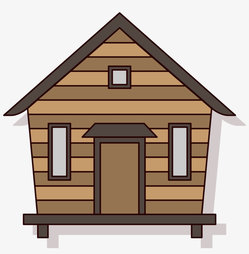 Log Cabin House A - Cartoon Cabin, transparent png