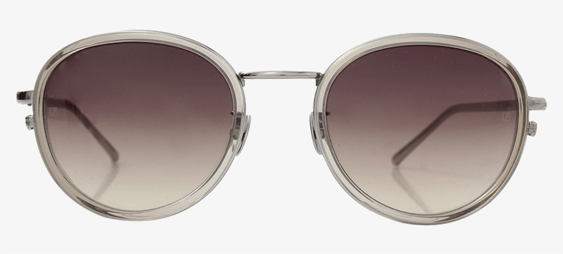 Linda Farrow White Gold Oval Sunglasses In Wht-gld - Silver, transparent png