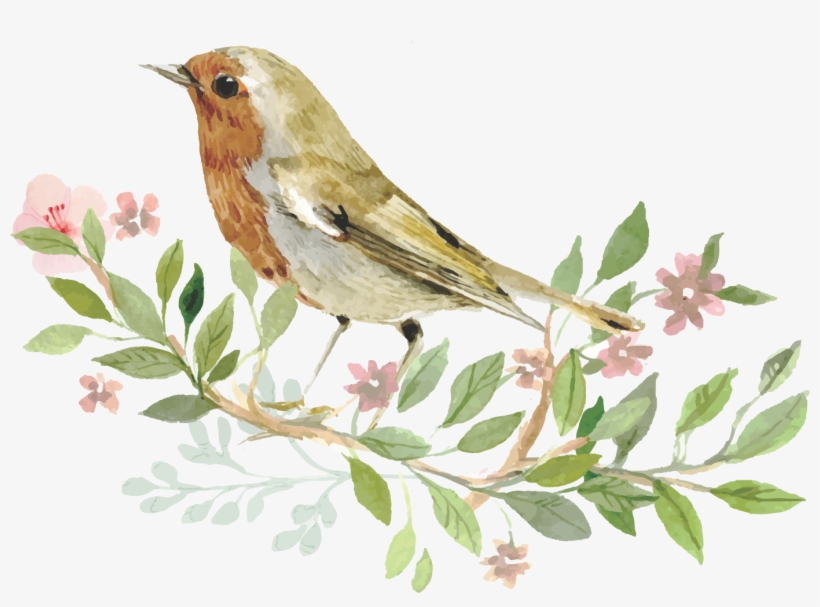 Sparrow Bird Watercolor Painting - Invitation With Bird, transparent png