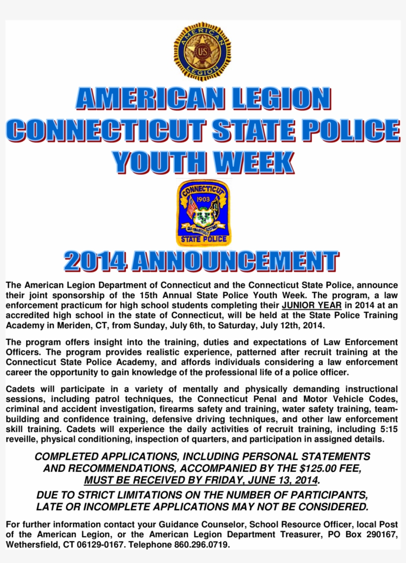 2018 State Police Youth Week Application, transparent png