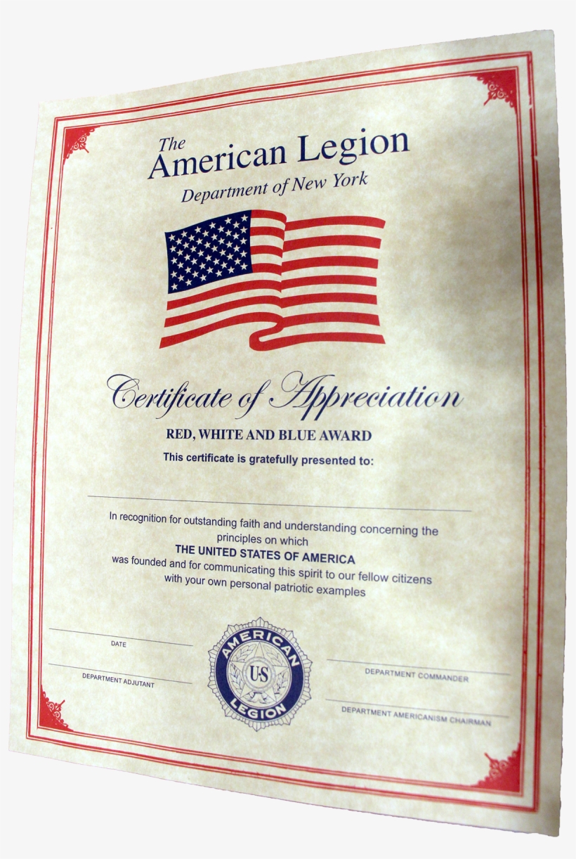 Red, White And Blue Award - Diploma, transparent png