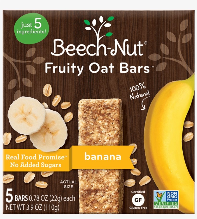 Banana Fruity Oat Bars™ - Beech Nut Bars, transparent png