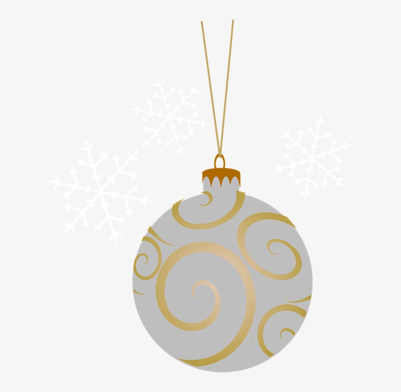 Christmas Ornaments Clipart Silver - Christmas Baubles No Background, transparent png
