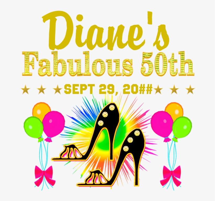 50th Birthday Banner - Graphic Design, transparent png