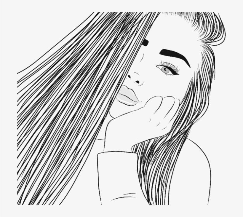 798 X 651 6 - Drawing Of A Girl Face, transparent png