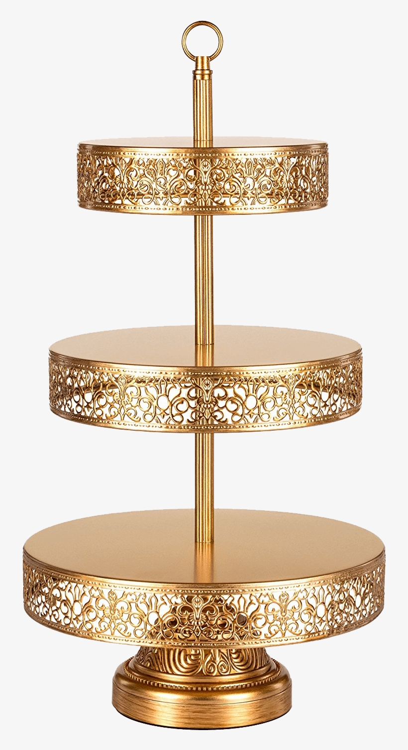 Gold Filigree Tiered Dessert Stand - Dessert, transparent png