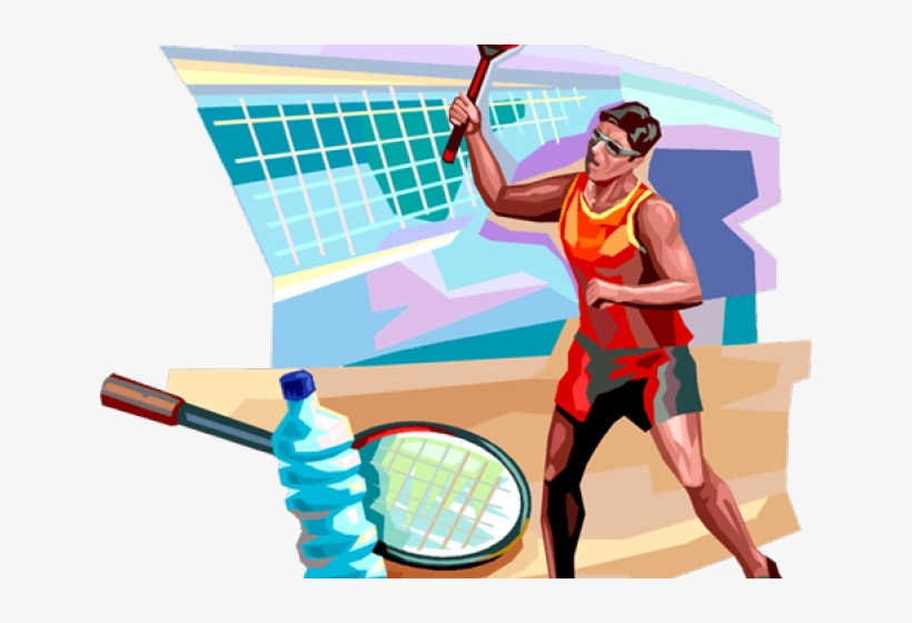 Badminton Clipart Tennis Player - Illustration, transparent png