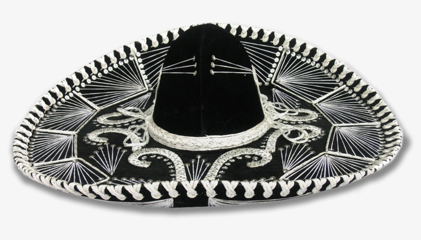 Sombreo - Mexican Sombrero Black And White, transparent png