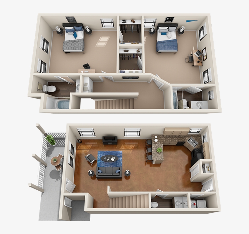 2 Bedroom, - Floor Plan, transparent png