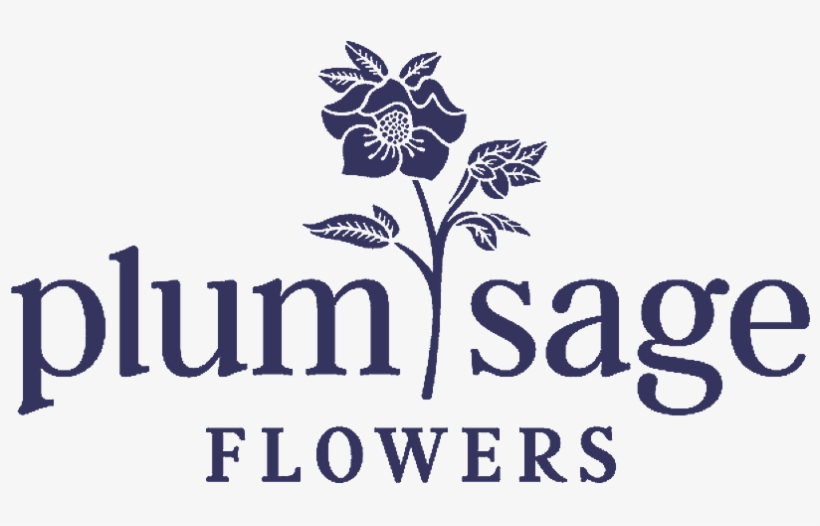 Plum Sage Flowers - Calligraphy, transparent png