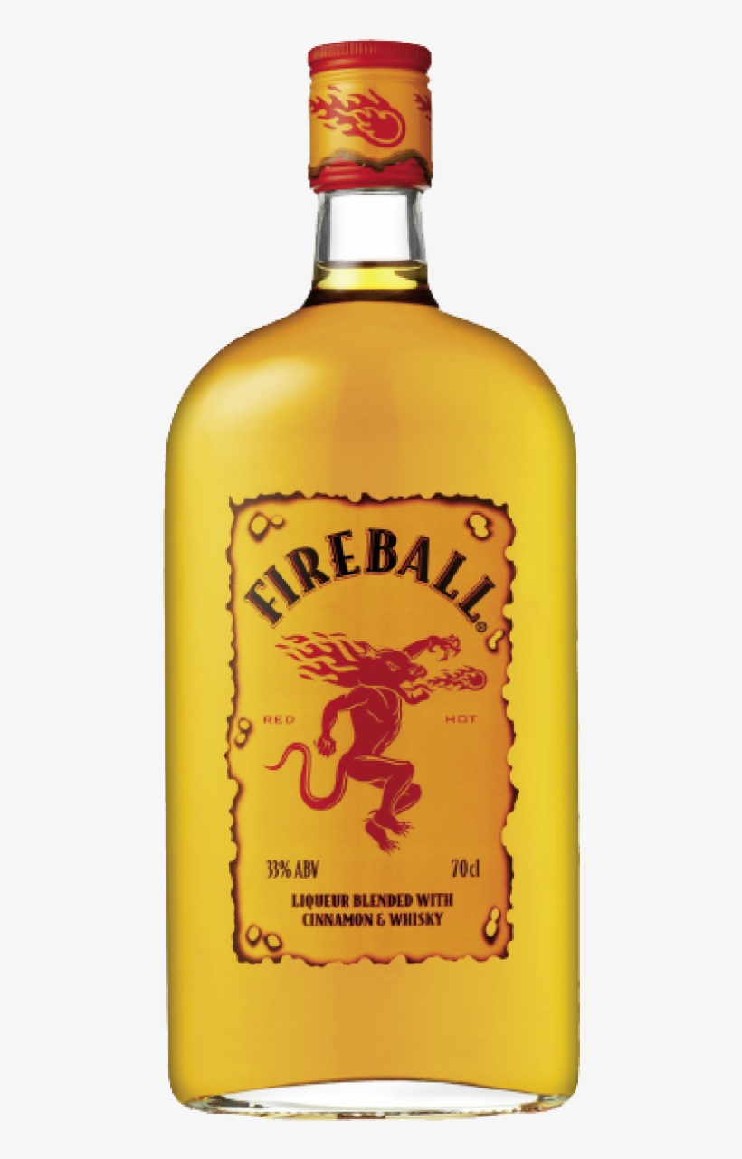 Fireball Likör With Cinnamon & Whisky 33% Vol - Whisky Fireball, transparent png