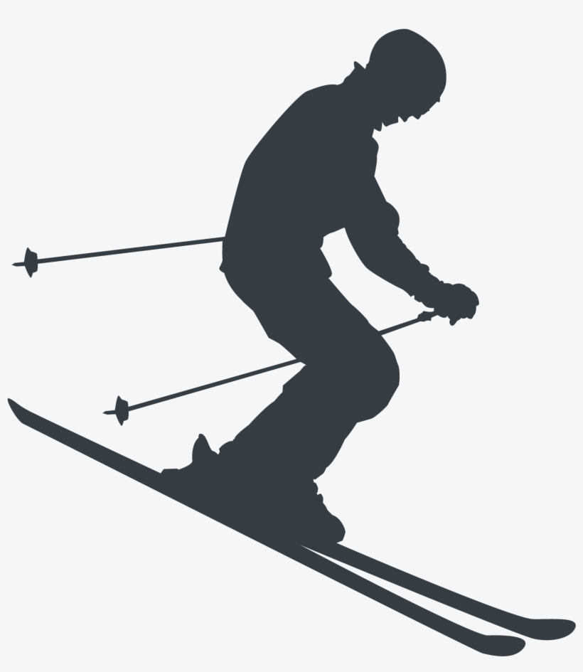 Athlete Silhouette - Ski Touring Vector, transparent png