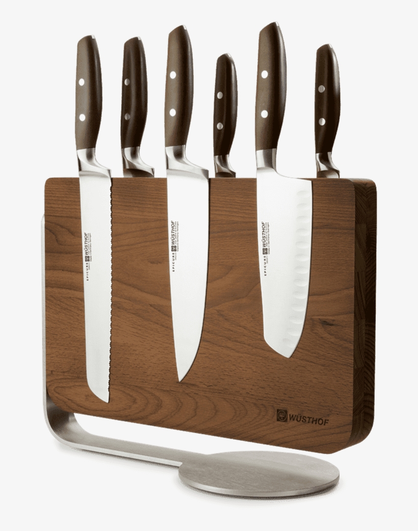Wusthof Epicure Magnetic Wood Knife Block Set - Wusthof Magnetic Knife Block Set, transparent png