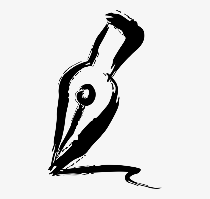 Vector Illustration Of Fountain Pen Nib Writing Instrument - Illustration, transparent png