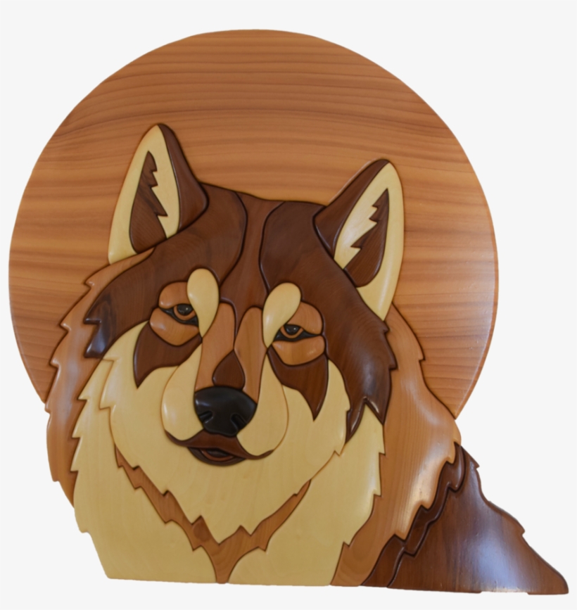 Wolf Intarsia Resized, transparent png
