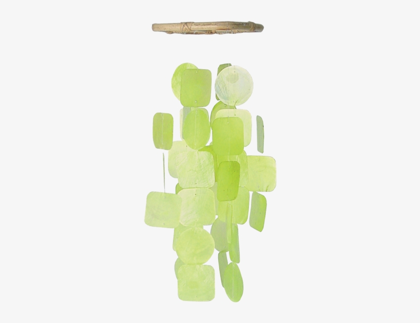 Green Capiz Wind Chime, Small - Chair, transparent png