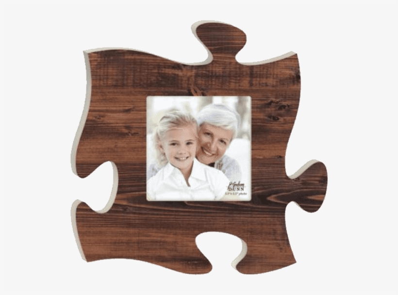 Puzzle Piece Frame-brown Stain - Picture Frame, transparent png